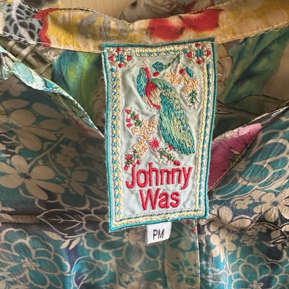 Johnny Was | PM| Colorful Floral Long Sleeve Blouse - Picture 3 of 8